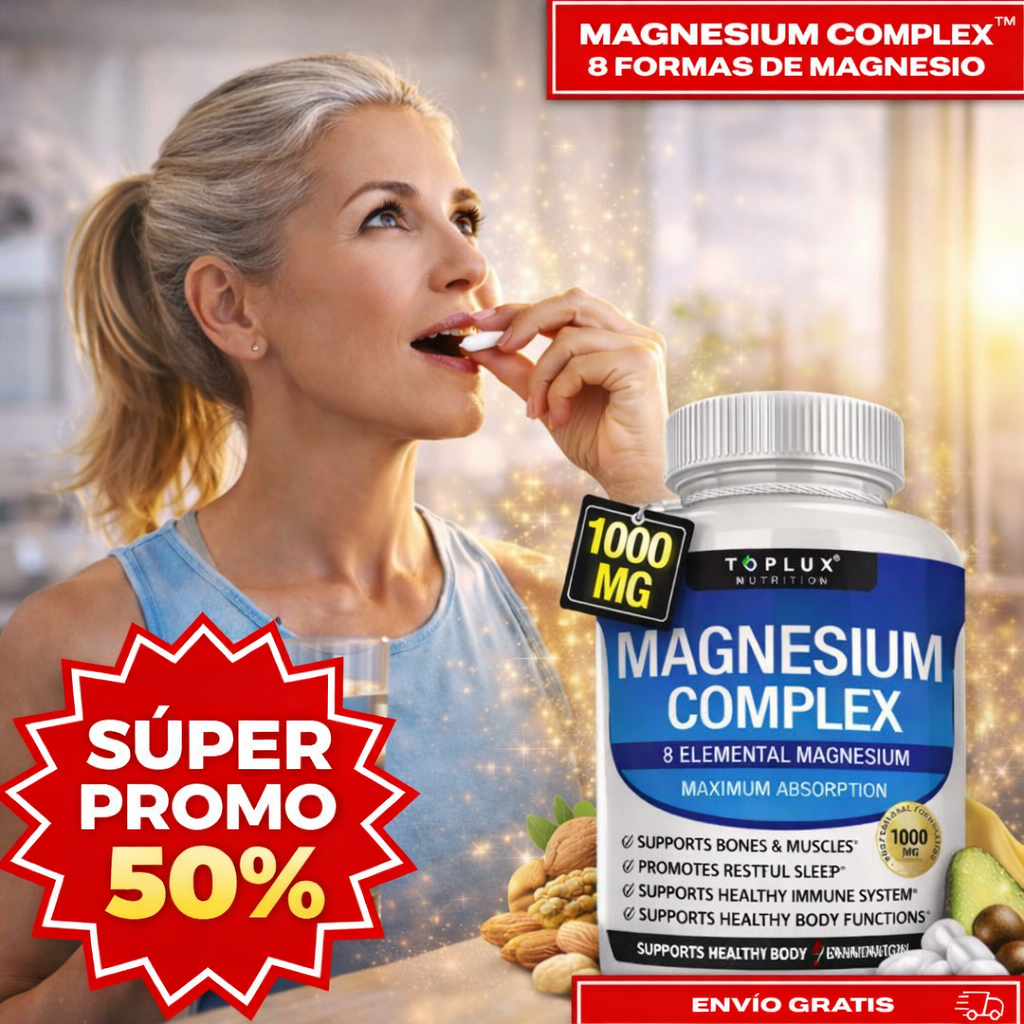 Magnesio Complex Toplux™ 8 en 1 ORIGINALES – Bienestar Completo en una Sola Fórmula